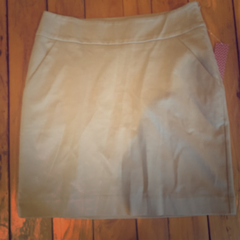 Khaki pencil skirt